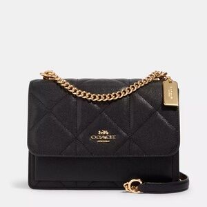 Coach Klare Crossbody Bag – Black Quilted Leather with Gold Hardware, NWOT